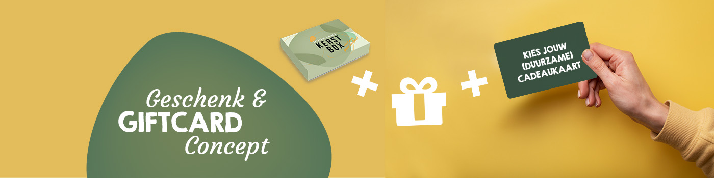 Giftcard & Duurzaam Geschenk Concept 