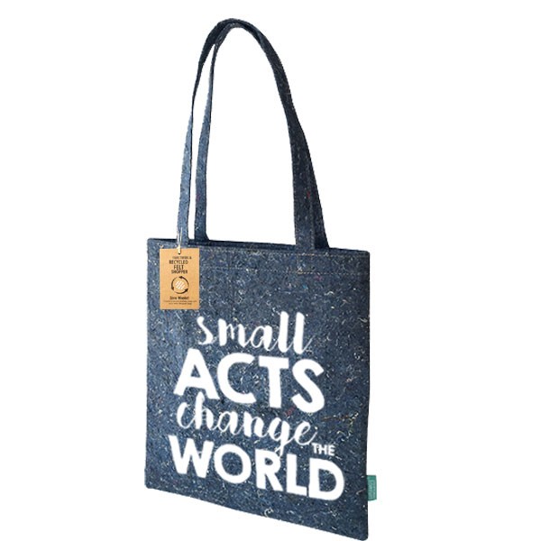  Recycled Jeans bag Small acts Change the world