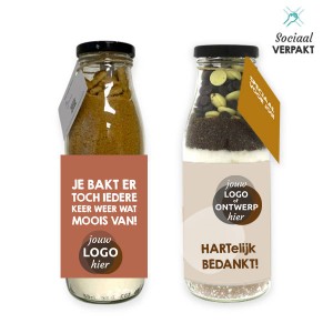 Geschenkfles-bakmix-geschenk-met-verhaal-logo-bedrukt-eigen-etiket