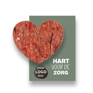 Bedankt! recycled vilt figuur aan kaart incl. gepersonaliseerde kaart