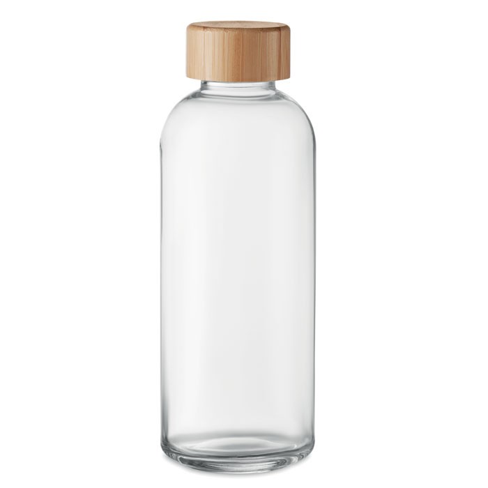 Glazen fles met bamboe dop | 650 ml