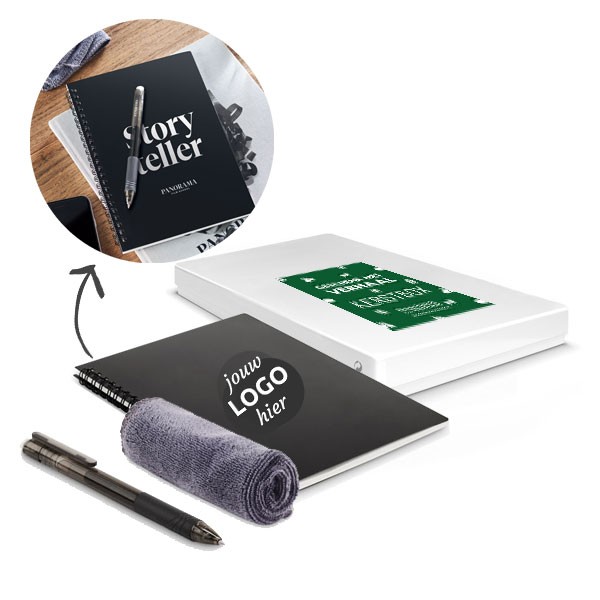 Uitwisbaar notitieboekje A5 in geschenkverpakking